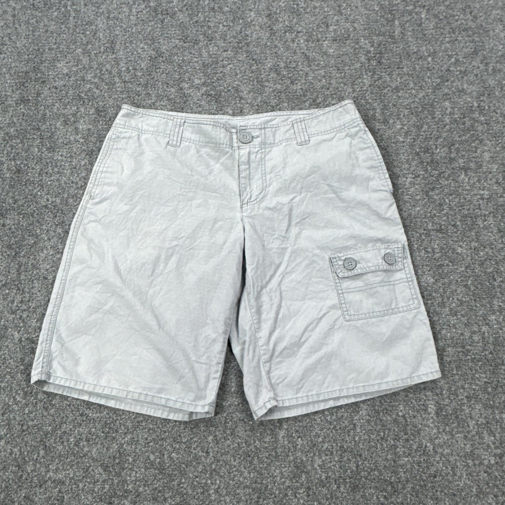 The North Face Shorts Womens 12 Long Gray Cargo Cotton Hiking‎ Travel Casual